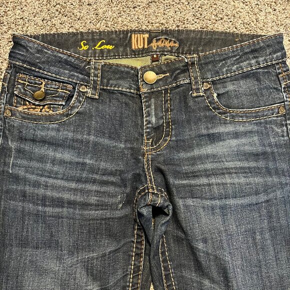 KUT So Low Jeans, Women's Size 6, KATE Low Rise Boot Cut - Picture 2 of 16